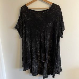 Free people we the free distressed black oversized tunic size XS/S - fits M